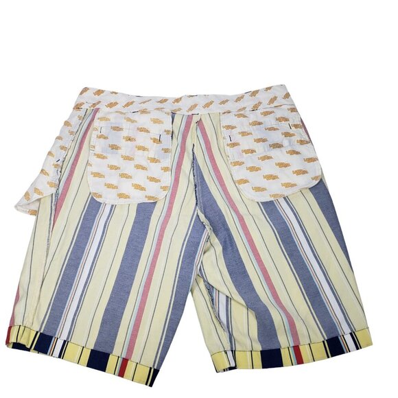 Loudmouth Golf Shorts Men’s Size US 38 Striped Bermuda Golf Blue Yellow … - Picture 4 of 15